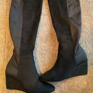 Black over the knee boots